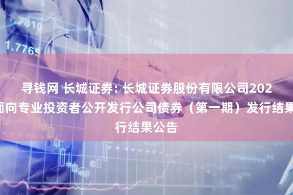 寻钱网 长城证券: 长城证券股份有限公司2025年面向专业投资者公开发行公司债券（第一期）发行结果公告